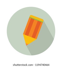 Vector Pencil Icon, Office Equipment Illustration - Education Tool, Draw Object