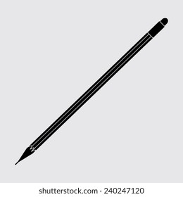 Vector Pencil Icon on a grey background
