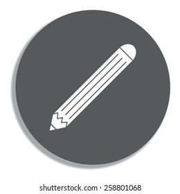 Vector Pencil Icon on a grey background