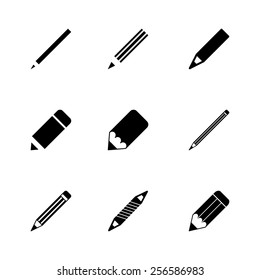 Vector pencil icon set