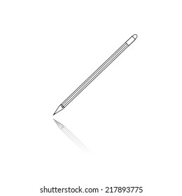 Vector Pencil Icon WITH SHADOW