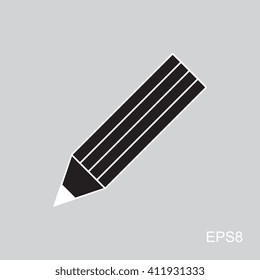 Vector Pencil Icon. Simple sign isolated.