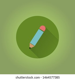 Vector pencil icon. Stationery design.Vector object shape. Feather pen silhouette. 