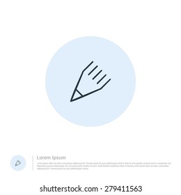 vector pencil icon thin line for web and mobile, modern minimalistic flat design. Vector outline icon and offset colour on light white background