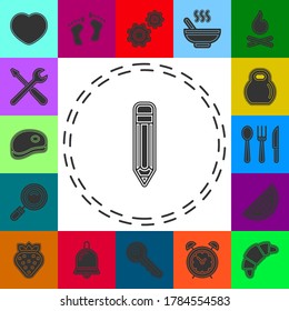 vector Pencil illustration - school office symbol, education tool, drawing icon isolated. Flat pictogram - simple icon