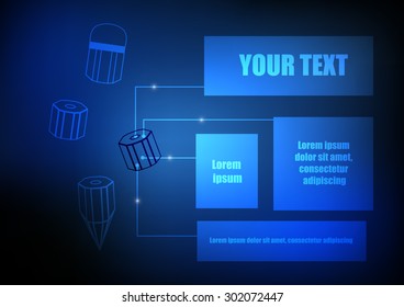 Vector : Pencil infographic and space for text