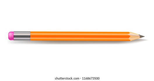 Vector Pencil, Isolated on White Background illustration, Drawing Instrument.