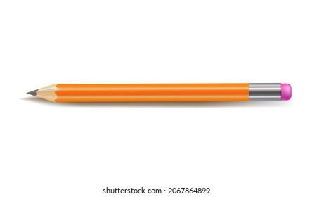 Vector Pencil, Isolated on White Background Pencil, Drawing Instrument, Vector Simple Pencil.