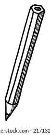 VECTOR PENCIL ISOLATED ON A WHITE BACKGROUND. DOODLE DRAWING BY HAND