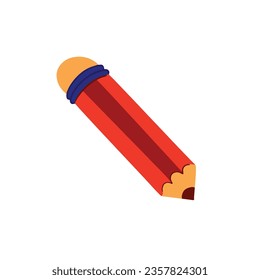 Vector pencil isolated on white background.