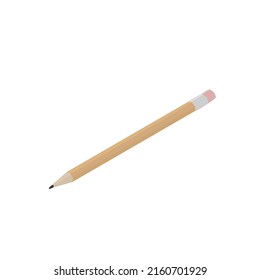 Vector pencil on white background.