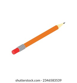 Vector pencil on white background icon on white background