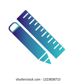 Vector Pencil And Ruler Icon