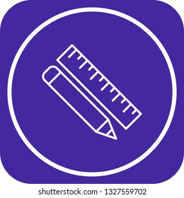 Vector Pencil And Ruler Icon