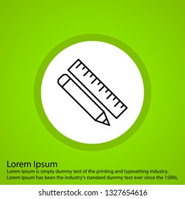 Vector Pencil And Ruler Icon