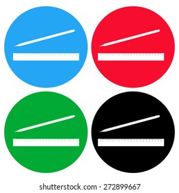 Vector Pencil and Ruler Icon