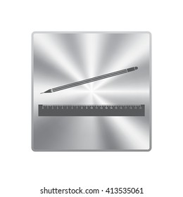 Vector Pencil and Ruler Icon