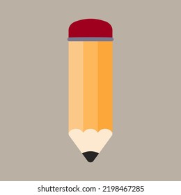 Vector pencil. Simple flat illustration.