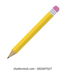 vector of pencil write isolated icon