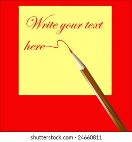 Vector Pencil Write Your Own Text