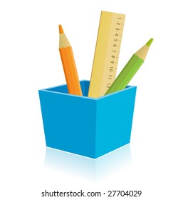 vector pencils in box