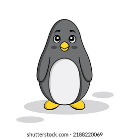 personaje de pingüino vectorial para revista infantil