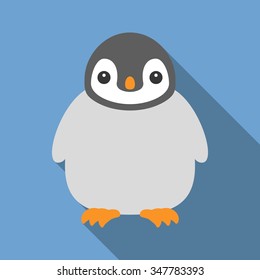 Vector penguin icon, flat design