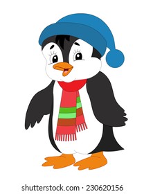 Vector penguin isolated on white background