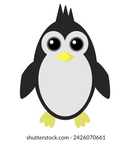 Vektor-Pinguin auf weißem Hintergrund