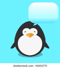 Vector penguin talk