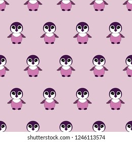 Vector. Penguins. Pink penguins. Chicks.