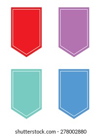 Vector pennant and banner set