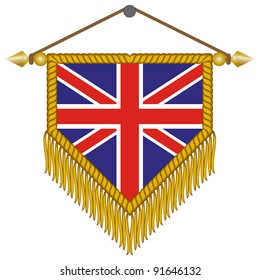 vector pennant with the flag of Great Britain