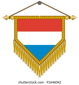 vector pennant with the flag of Netherlands
