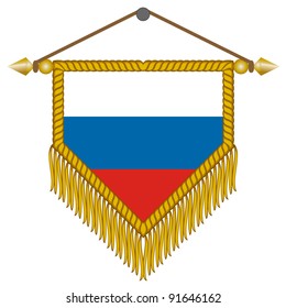 vector pennant with the flag of Russia