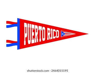 Vector pennants of countries in Puerto Rico.