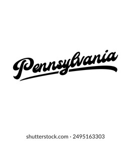 Vector Pennsylvania text design for tshirt hoodie baseball cap jacket and other uses vector	
