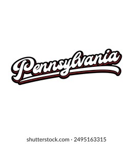 Vector Pennsylvania text design for tshirt hoodie baseball cap jacket and other uses vector	
