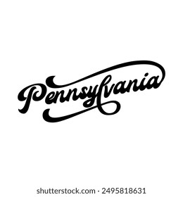 Vector Pennsylvania text design for tshirt hoodie baseball cap jacket and other uses vector	
