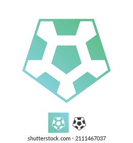 Vector Pentagon Turtle, Flower Icon Illustration.