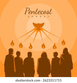 vector pentecost sunday poster template