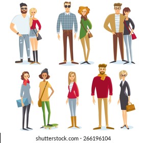 Vector People Stock Vector (royalty Free) 266196104