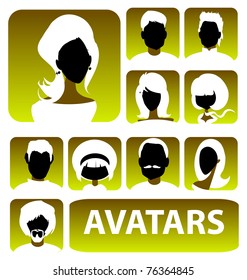 vector people avatars or user profiles