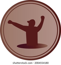 Vector people with body gestures expressing victory.