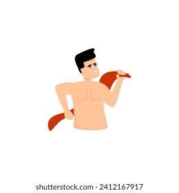 vector of people with care and red clothes vector