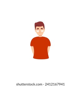 vector de personas con cuidado y vectores rojos