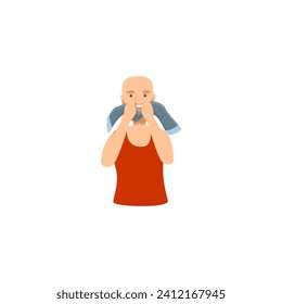 vector of people with care and red clothes vector