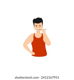 vector de personas con cuidado y vectores rojos