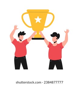vector people celebrating a goal achievement