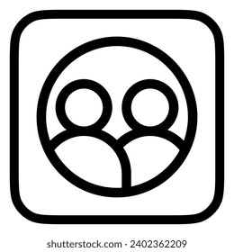 Vector people, community, user group icon. Perfect for app and web interfaces, infographics, presentations, marketing, etc.